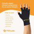 Infused Copper Pair of Compression Gloves Half Finger helps You Recover from Arthritis, Swelling, Joint and Hand Pain Relief