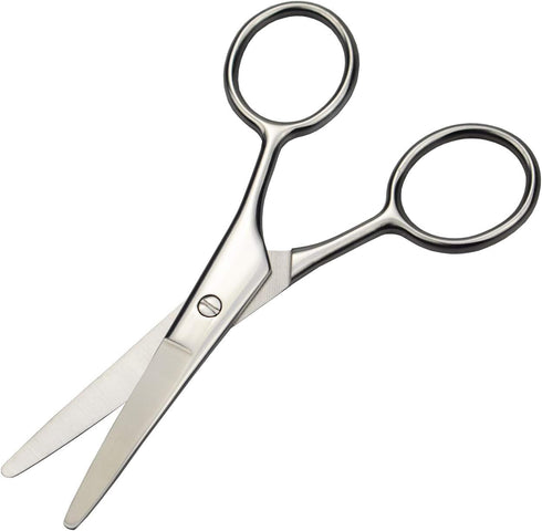 Professional Grooming Scissors for Facial Hair Removal, Ear Nose Eyebrow Trimming, Stainless Steel Straight Tip
