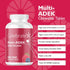 Celebrate Vitamins Multi ADEK Chewables, Iron Free, Daily Bariatric Multivitamin, 60 Tablets, Berry Sorbet
