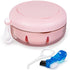 Leak Proof Denture Cup Kit - Portable Retainer Case for Travel with Cleaning Care Accessories for Dentures