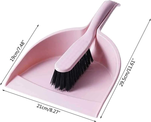 Oxxggkao Set Broom & Pan Compact, Nesting Design, Portable Tool, Ideal for Small Spills, Desk & Home Tasks