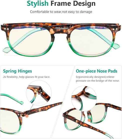 Eyekepper Blue Light Blocking Vintage Reading Glasses for Men and Women