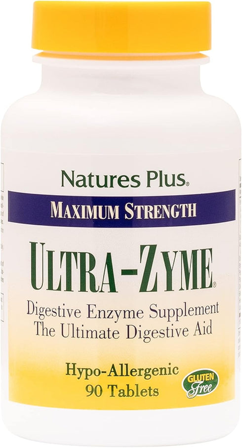 NaturesPlus Ultra-Zyme, 90 Tablets, Enzyme Supplement for Healthy Digestion, Gluten Free
