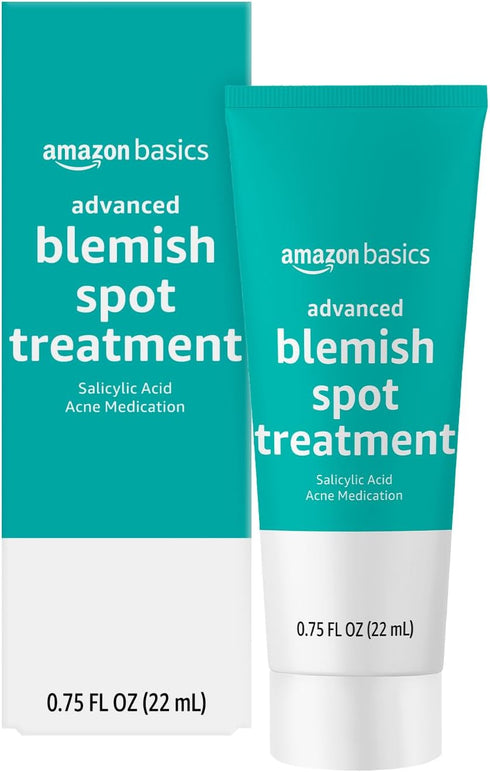 Amazon Basics Advanced Blemish Spot Treatment, 2% Salicylic Acid, 0.75 Fluid Ounces