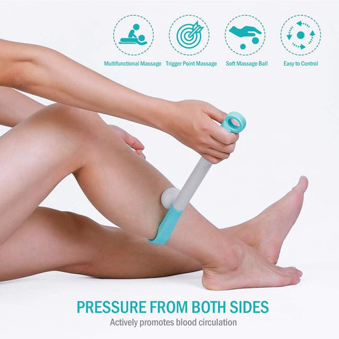 Neck Massager Manual - Pressure Point Massage Sticks Tools Therapy Massager Pressure DeepTissue Point for Neck Shoulder