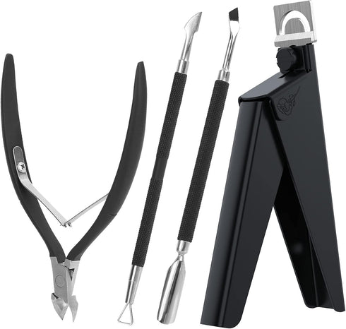 Melodysusie Acrylic Nail Clippers 4 in 1 Set, Adjustable Stainless Steel Nail Clippers for Acrylic Nails