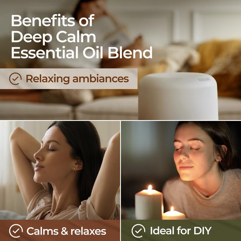 Gya Labs Deep Calm Essential Oil for Diffuser Blend, 100% Natural Calm Oil for Aromatherapy and Relaxing