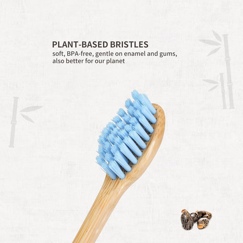 Bamboo Electric Toothbrush Heads, Plant-Based Soft Bristles, Compatible with Philips Sonicare