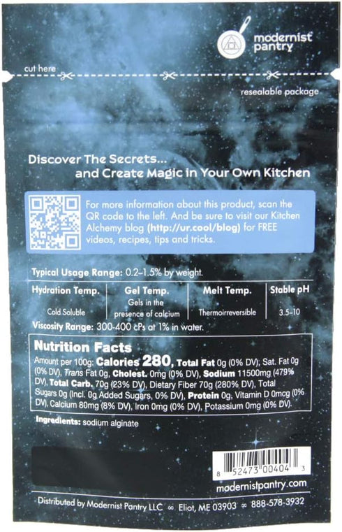 Sodium Alginate + Calcium Lactate Gluconate Value Pack - Non-GMO Vegan OU Kosher Certified - 100g/4oz