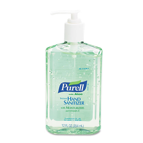 Purell 363912EA Advanced Instant Hand Sanitizer w/Aloe, 12oz Pump Bottle