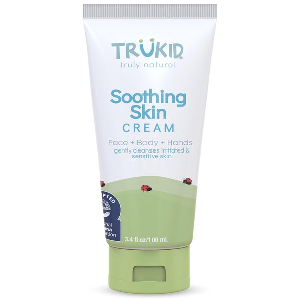 TruKid Natural Eczema Cream for Kids, 3.4oz, NEA-Accepted, Safe for Sensitive Skin, Unscented