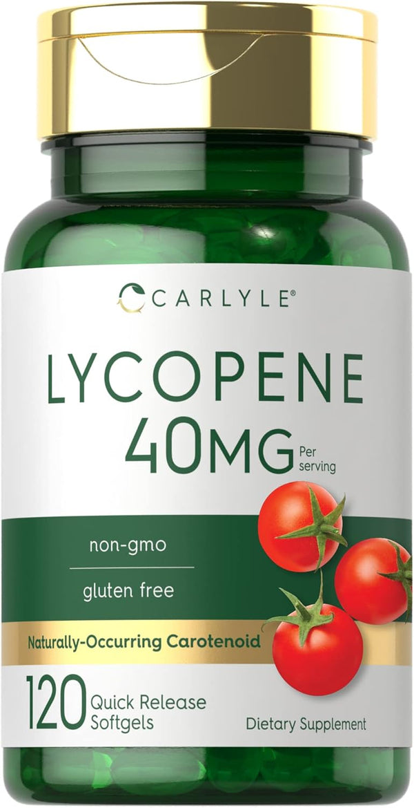 Carlyle Lycopene 40mg - 120 Softgels, Naturally-Occurring Carotenoid, Non-GMO & Gluten Free Supplement