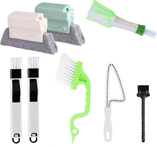 8 Pcs Hand-held Groove Gap Cleaning Tools, Crevice Cleaning Brushes for Door Window Tracks, Sliding Doors, and Air