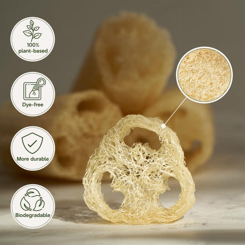 NileCart 22 in Egyptian Loofah - Natural Exfoliating Body Scrubber Shower Loofah | Exfoliator Natural Sponge for Men
