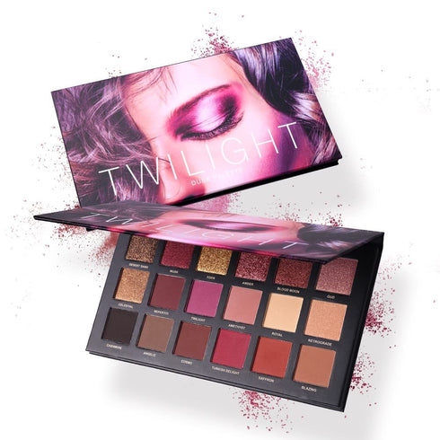 UCANBE Professional 18 Colors Eyeshadow Makeup Palette, 10 Matte + 7 Shimmer + 1 Metallic Glitter, Long Lasting Set