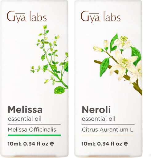 Gya Labs Melissa & Neroli Essential Oil for Skin Set Premium Grade