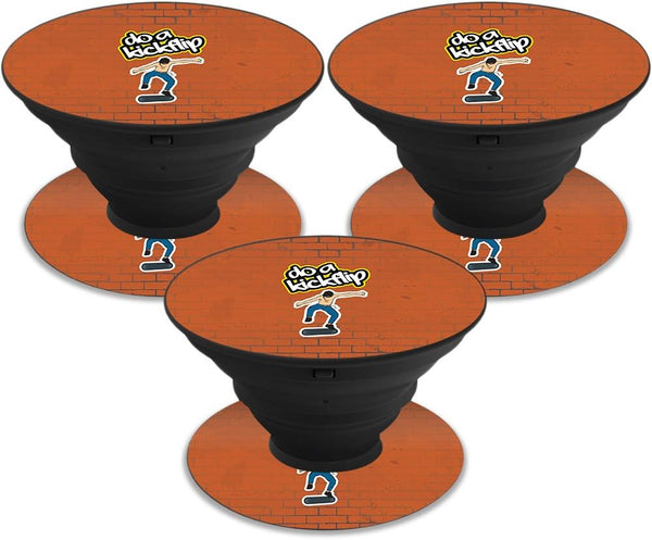 MightySkins 3 Pack Skin for PopSockets - Kickflip | Unique Vinyl Decal Wrap Cover | Easy to Apply, Remove