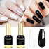 VENALISA 2Pcs Black White Gel Nail Polish Kit, Soak Off UV LED Nail Art Starter Manicure Salon DIY at Home