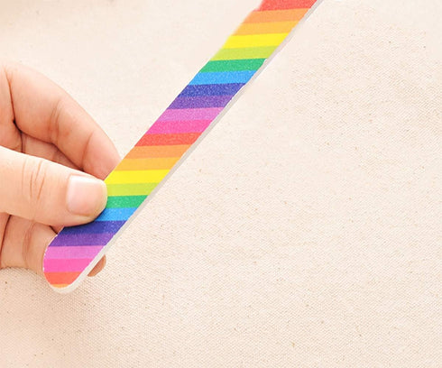 Nail File 10 PCS Professional Double Sided 100/180 Grit, Colorful Emery Board Manicure Pedicure Tool