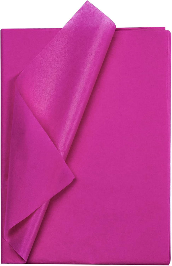 RUSPEPA Hot Pink Gift Wrapping Tissue Paper, 25 Sheets for Art Crafts, DIY, Birthday, Wedding, 19.5 x 27.5 inches