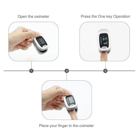 CONTEC CMS50NA Pulse Oximeter, Fingertip Blood Oxygen Saturation Monitor with SpO2 and PR Value Waveform, Grey