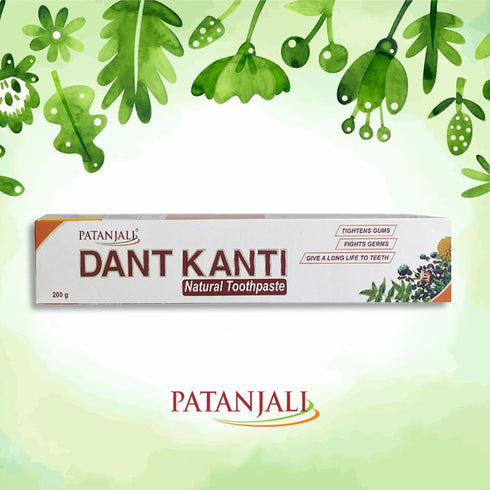 Patanjali Dant Kanti Natural Toothpaste, 200g / 6.76 fl oz, Pack of 5
