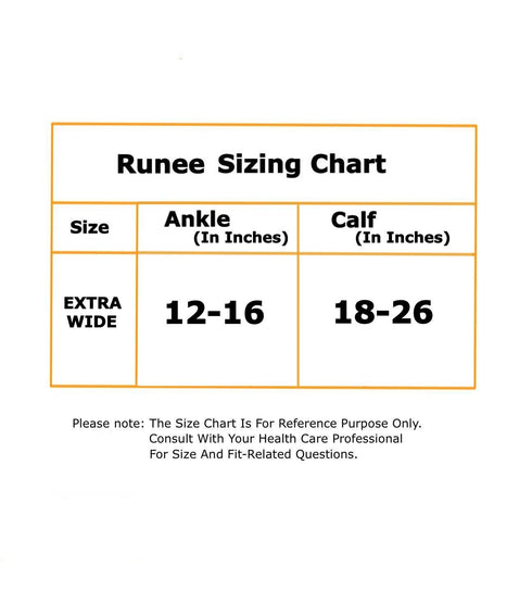 Runee Extra Wide Calf Compression Sleeve - Leg Support for Wide Calves, Relief from Swelling & Varicose Veins (Black)