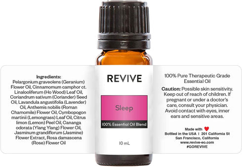 Sleep Essential Oil Blend by Revive Essential Oils, 100% Pure Therapeutic Grade for Diffuser, Massage, Aromatherapy