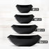 Posh Setting Square Plastic Serving Bowls, Medium Black, Disposable for Salad, Party, Snack, Buffet, 4 Pack