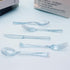 150 Pack Blue Plastic Silverware Set, Includes 50 Blue Forks, 50 Knives, 50 Spoons for Birthday, Baby Shower, Picnic