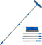 60.6" Professional Window Squeegee - 2 in 1 Cleaner with Long Stainless Steel Handle, Chenille for High Window Cleaning