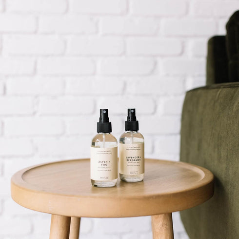 Calyan Wax Co. Lavender & Bergamot Natural Room Spray, 4 Fl Oz Each, Essential Oils Infused Air Freshener & Mist