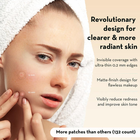 LE GUSHE Korean Pimple Patches for Face, 132 Dots, Hydrocolloid Acne Patches with Tea Tree Oil