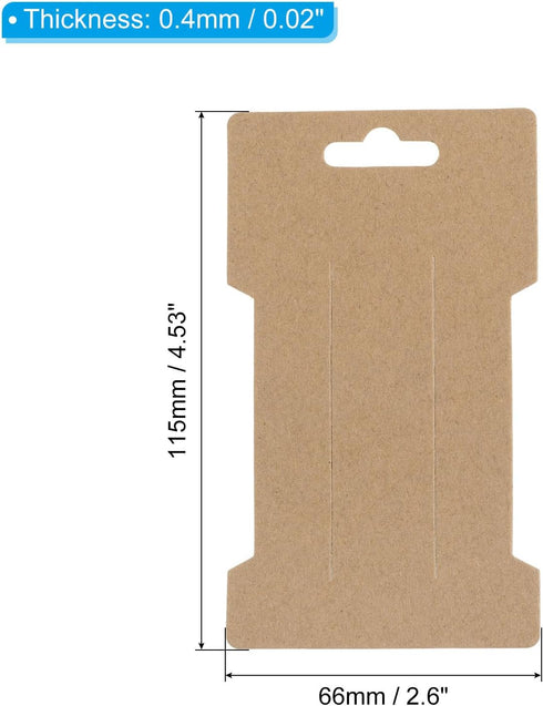 PATIKIL Hair Clip Display Cards - 200 Pack Paper Cardboard Holder for Jewelry Hair Accessories Organizing