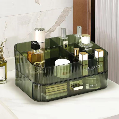 MIUOPUR Makeup Organizer with Stackable Drawers, Ideal for Desk and Dresser Countertops, Green