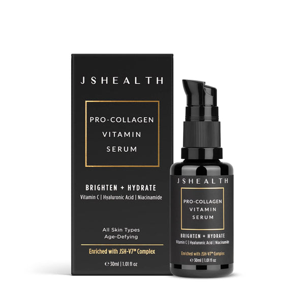 JSHealth Vitamin C Serum for Face, Brightening Hyaluronic Acid Anti-Aging Serum, Hydrating Facial Serum with Niacinamide
