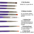Nail Art Brushes 20pc Kit Set with Roll-Up Pouch, Dotting Pens, Marbling Detailing, Best for Nail Art and Facial