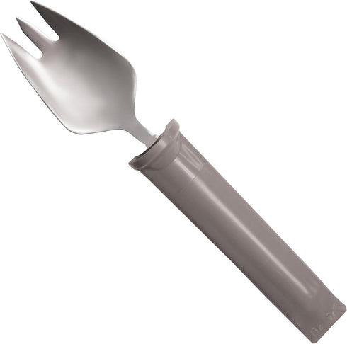 Set 4, Rehabilitation Advantage Swivel Spork Utensil of Angled Eating Utensils with Rotating Head for Easy Gripping