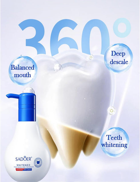 Press Toothpaste, Baking Soda Whitening Toothpaste, Natural Stain Remover, Fluoride-Free, 310 g