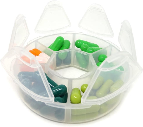 Honbay Set 2PCS Clear Round Plastic Storage Box by