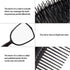 Set of 5 Professional Salon Hair Combs, Hair Cutting Brushes, Hairdressing Styling Tool Mirror and Holder Stand