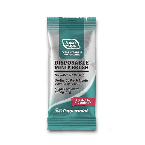 Disposable Mini Toothbrush | Travel Toothbrush | 50 Pieces Peppermint Fresh Breath & White Teeth