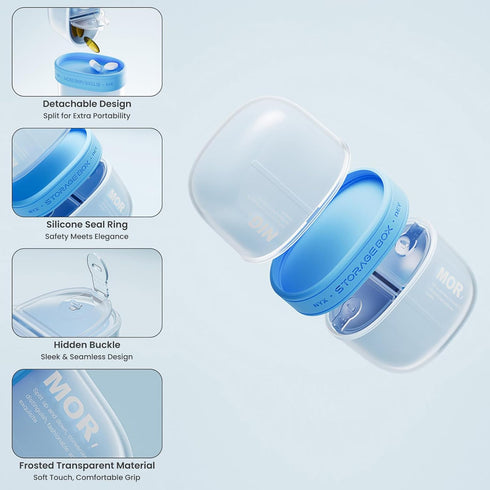 Pills,1/2 (3 Travel Pill Organizer,Medicine Pill Box Case&Pill Cutter for Small Tiny Pill Splitter Cuts Multiple