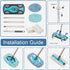 Sweeper Mop Starter Kit, Small Flat Mop with 2 Reusable Microfiber Pads, 30pcs Disposable Dry Cloths for Hardwood Floor