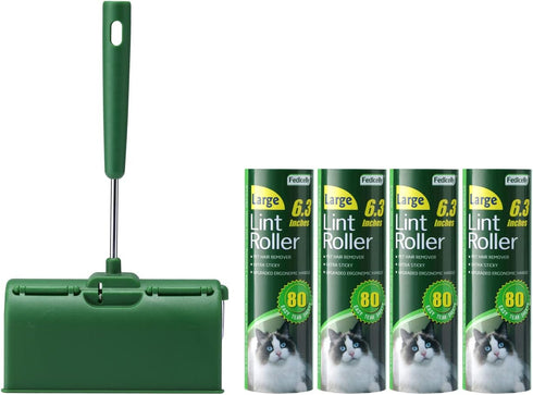 Fedicelly Large Lint Rollers for Pet Hair, Extra Sticky Furniture Remover, 320 Sheets Giant Lint Remover Brush