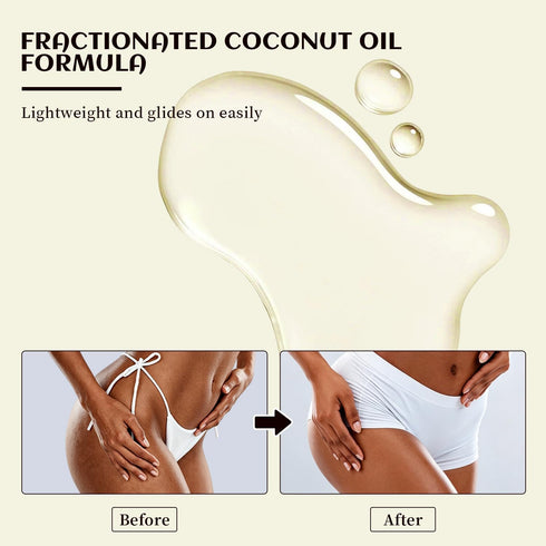 Sylvaseren 250 ml 8.45 oz Organic Fractionated Coconut Oil Body Massage Oil with Sweet Almond & Chamomile Lightweight