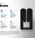 Spidertech Professional Pre-Cut Cotton Kinesiology Tape for Knee Support, Pain Relief for Athletes, Black (4 Pack)
