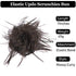 HMD Tousled Updo Messy Bun Hair Piece - Hair Extension Ponytail with Elastic Rubber Band for Women (Dark Brown)