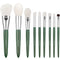Natural Goat Hair Makeup Brushes Set, 9 Piece Face and Eye Brush Set for Travel Makeup