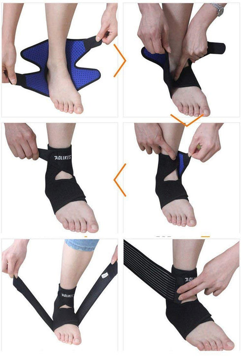 Nonslip Breathable Ankle Brace, Adjustable Compression Wrap Support for Injury Recovery, Joint Pain, Sports Guard